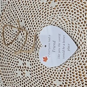 Contemporary Acrylic Heart-Shaped Friendship Pendant Ornament -New